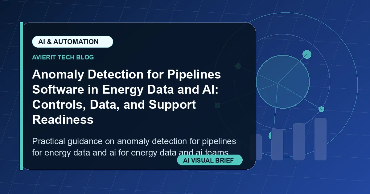 Anomaly Detection for Pipelines Software in Energy Data and AI: Controls, Data, and Support Readiness visual summary