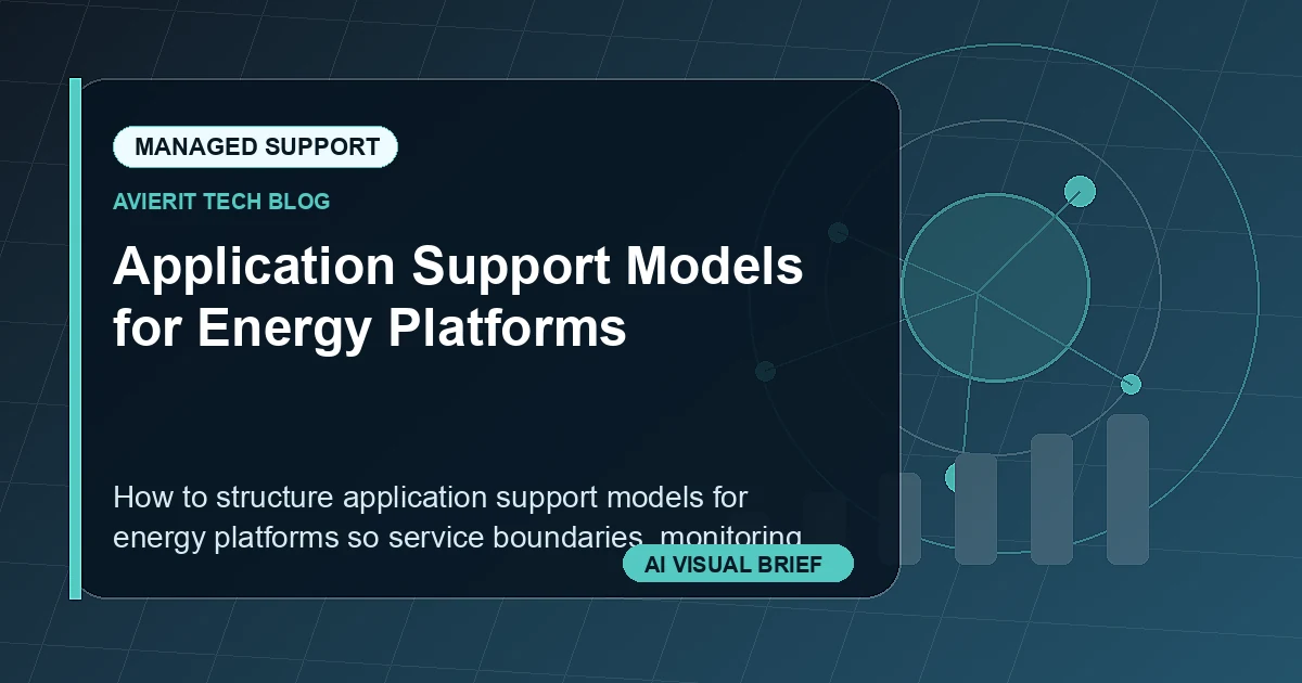 Application Support Models for Energy Platforms visual summary