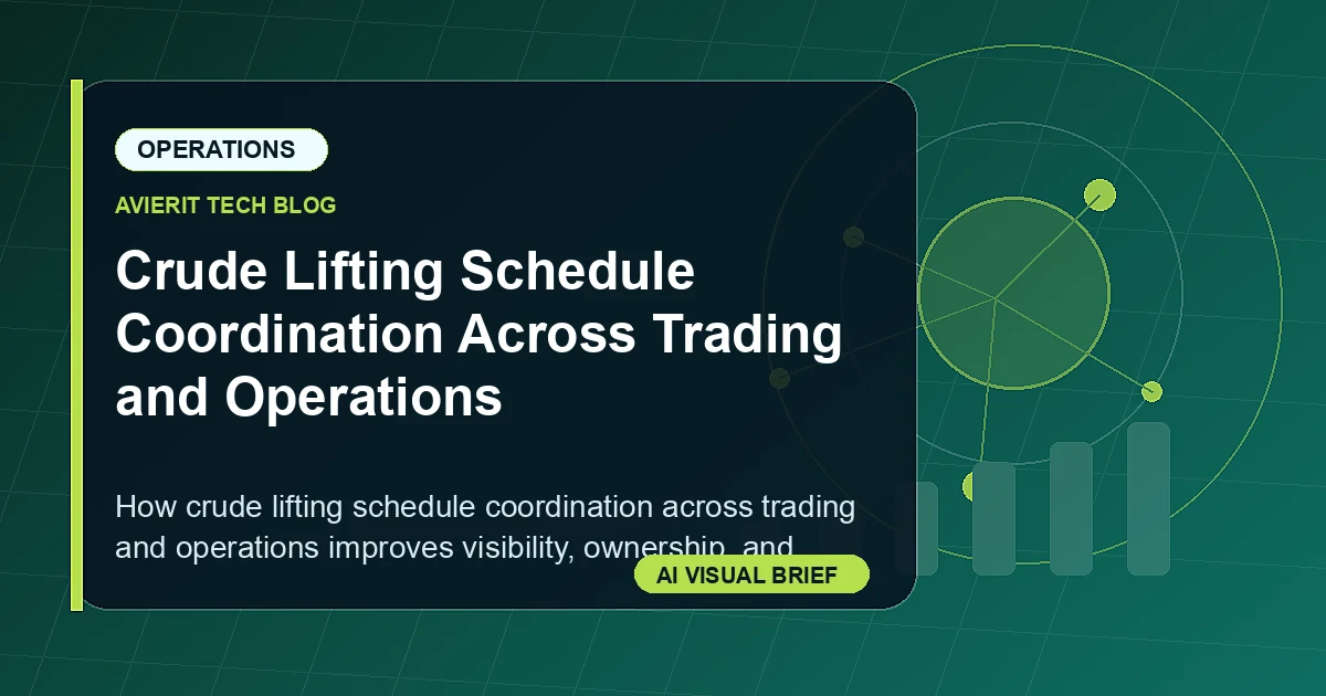 Crude Lifting Schedule Coordination Across Trading and Operations visual summary