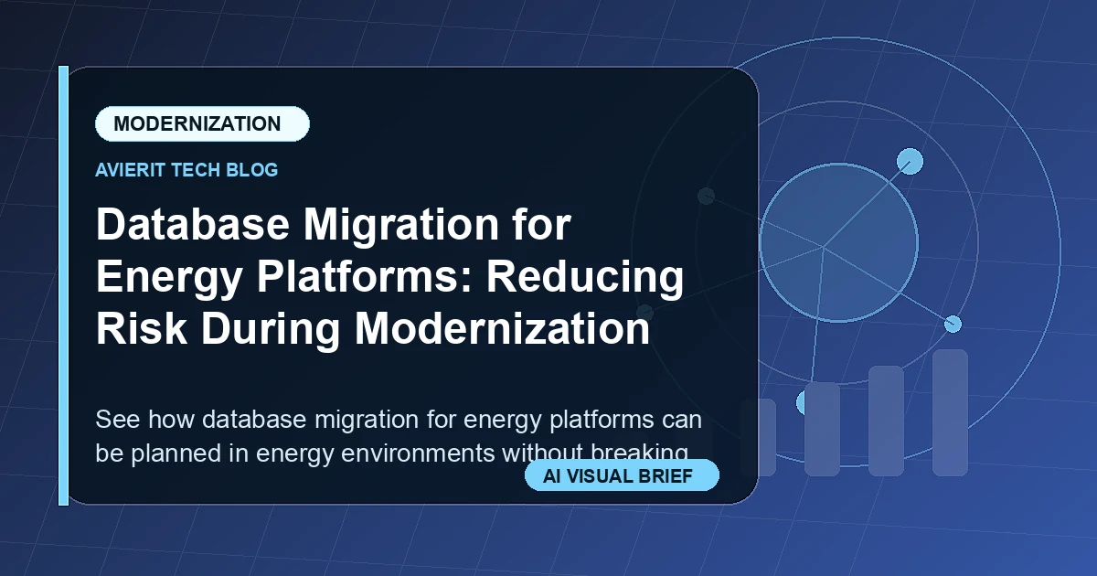 Database Migration for Energy Platforms: Reducing Risk During Modernization visual summary