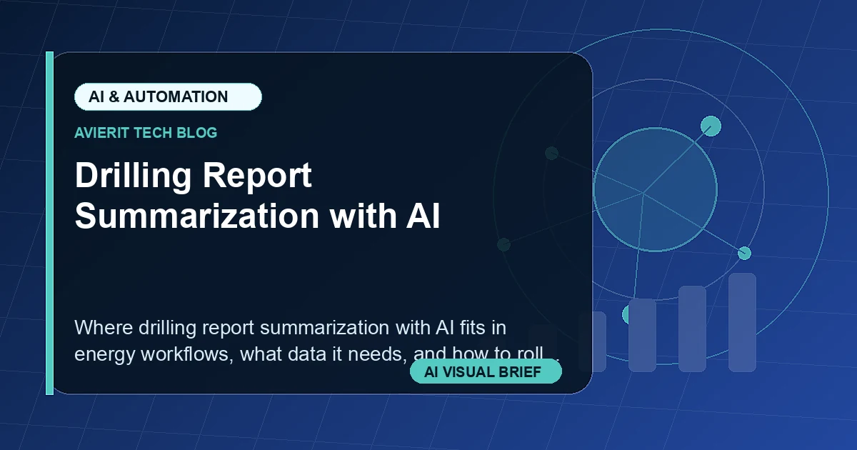 Drilling Report Summarization with AI visual summary