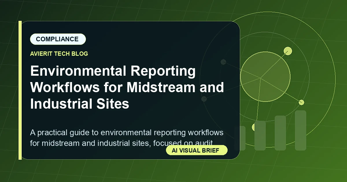 Environmental Reporting Workflows for Midstream and Industrial Sites visual summary