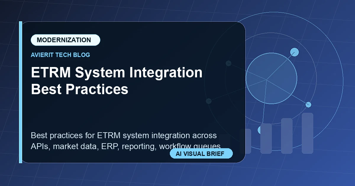 ETRM System Integration Best Practices visual summary