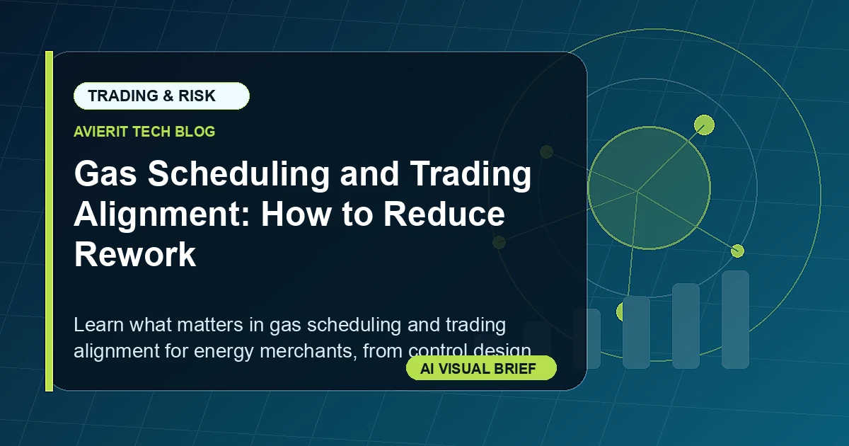 Gas Scheduling and Trading Alignment: How to Reduce Rework visual summary