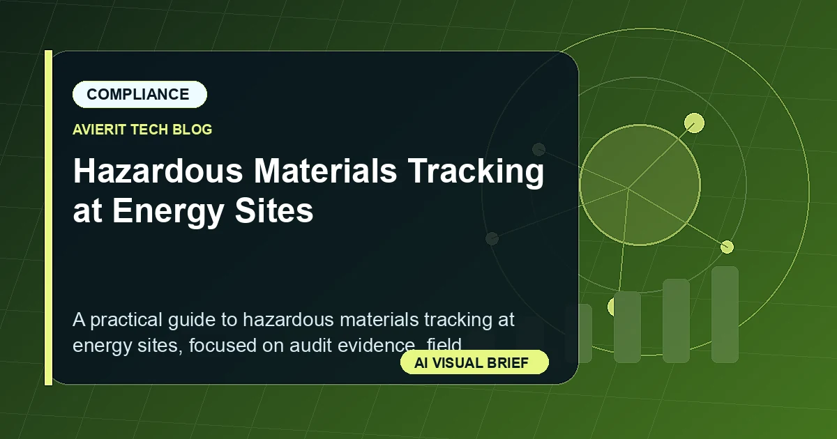 Hazardous Materials Tracking at Energy Sites visual summary