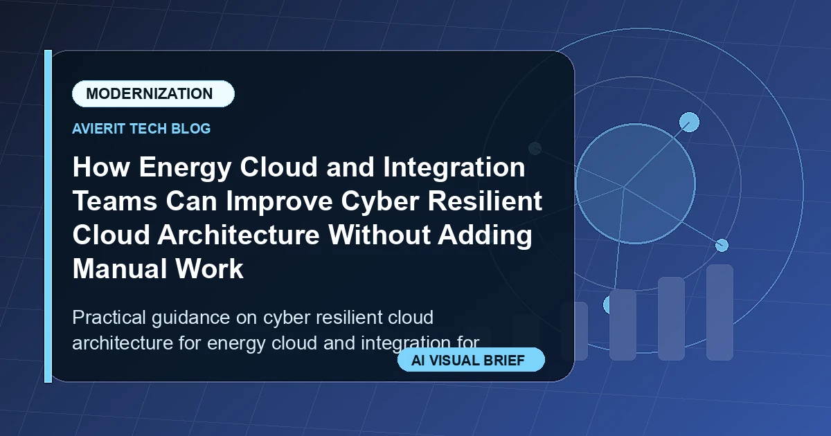 How Energy Cloud and Integration Teams Can Improve Cyber Resilient Cloud Architecture Without Adding Manual Work visual summary