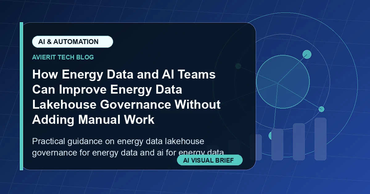 How Energy Data and AI Teams Can Improve Energy Data Lakehouse Governance Without Adding Manual Work visual summary