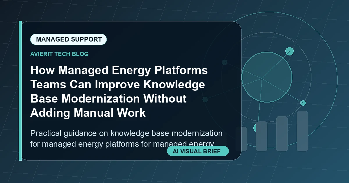 How Managed Energy Platforms Teams Can Improve Knowledge Base Modernization Without Adding Manual Work visual summary