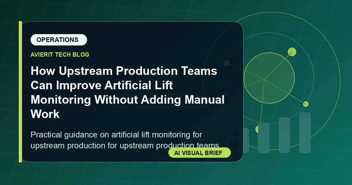 How Upstream Production Teams Can Improve Artificial Lift Monitoring Without Adding Manual Work visual summary