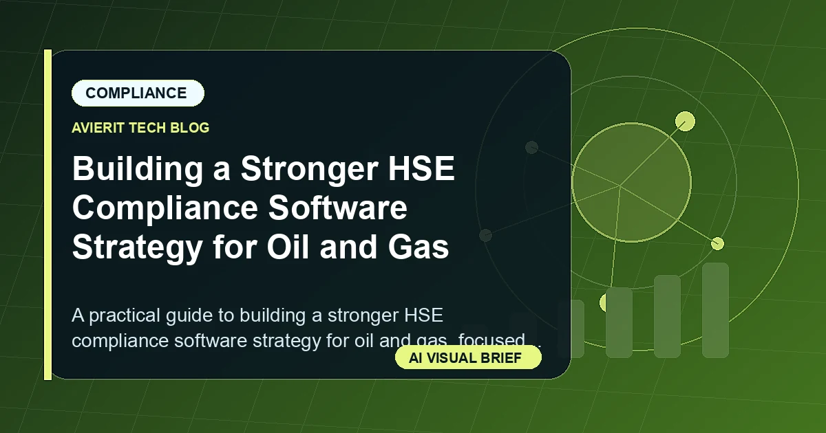 Building a Stronger HSE Compliance Software Strategy for Oil and Gas visual summary