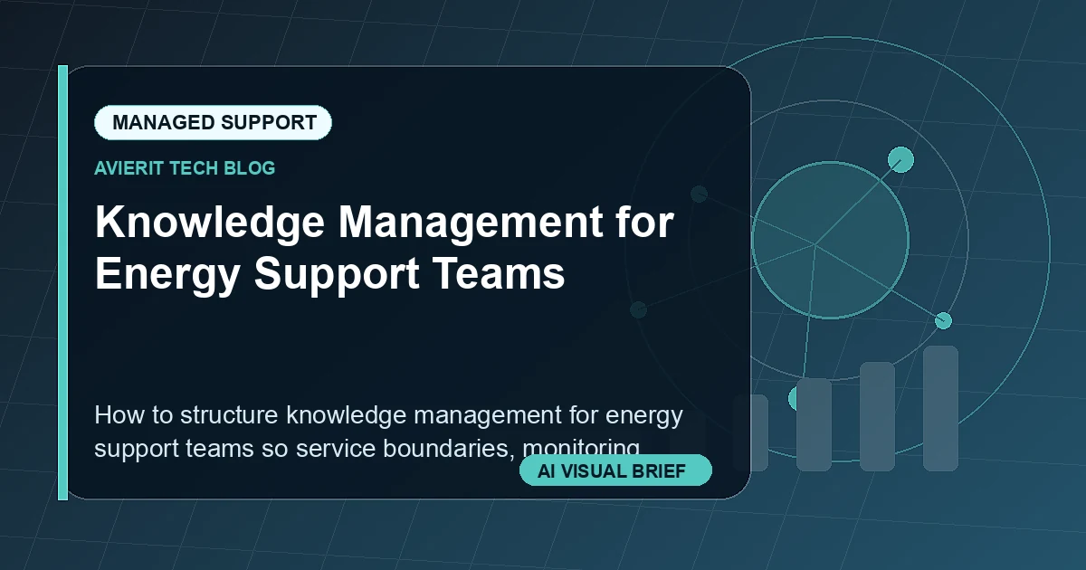 Knowledge Management for Energy Support Teams visual summary