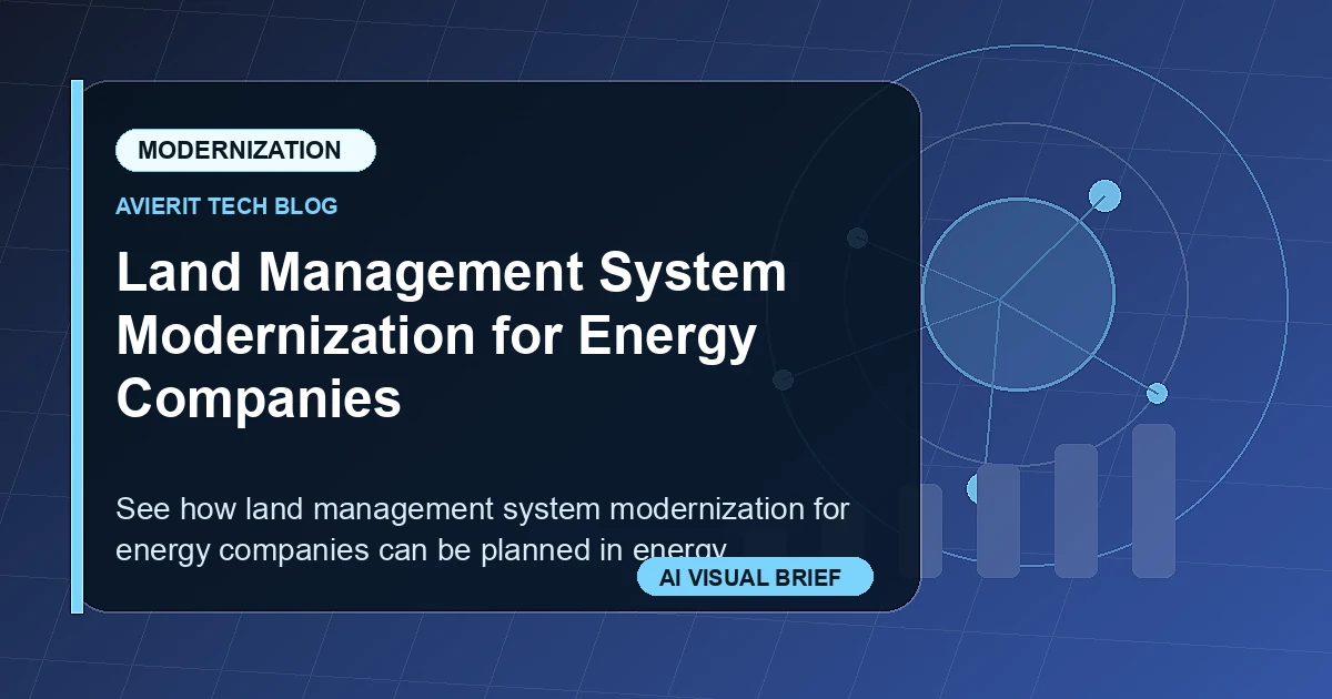 Land Management System Modernization for Energy Companies visual summary