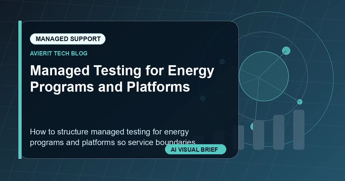 Managed Testing for Energy Programs and Platforms visual summary