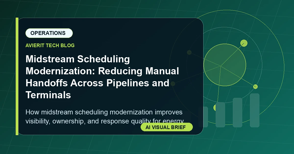 Midstream Scheduling Modernization: Reducing Manual Handoffs Across Pipelines and Terminals visual summary