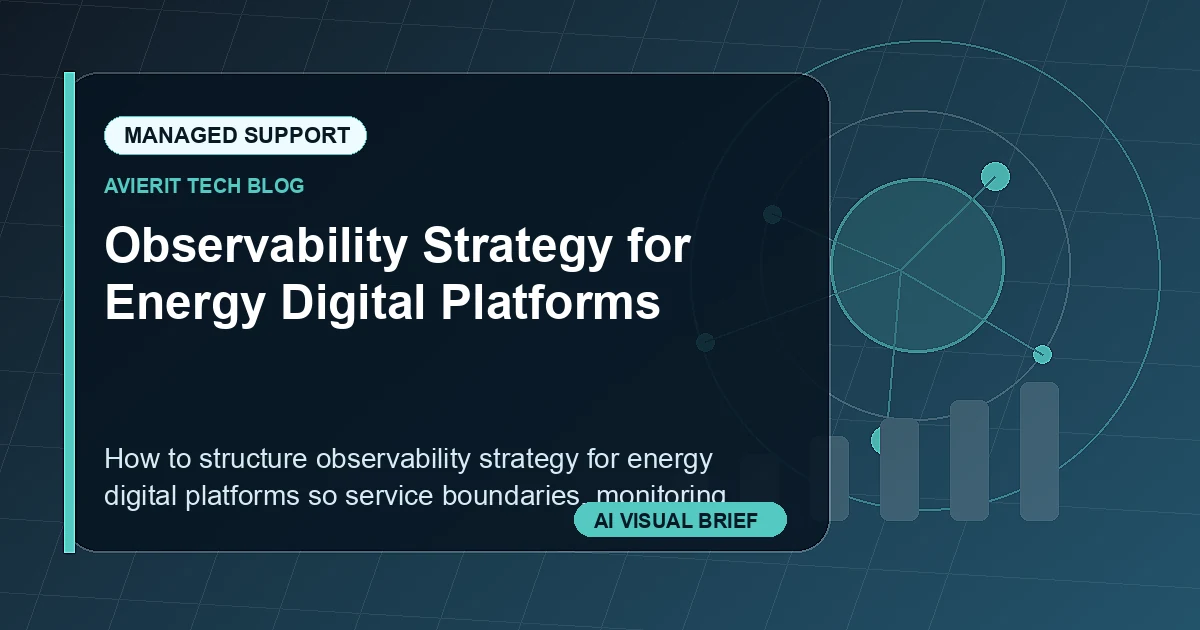 Observability Strategy for Energy Digital Platforms visual summary