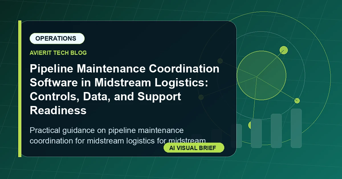 Pipeline Maintenance Coordination Software in Midstream Logistics: Controls, Data, and Support Readiness visual summary