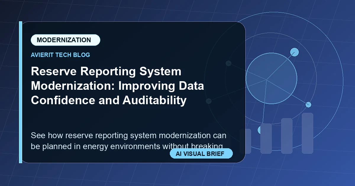 Reserve Reporting System Modernization: Improving Data Confidence and Auditability visual summary