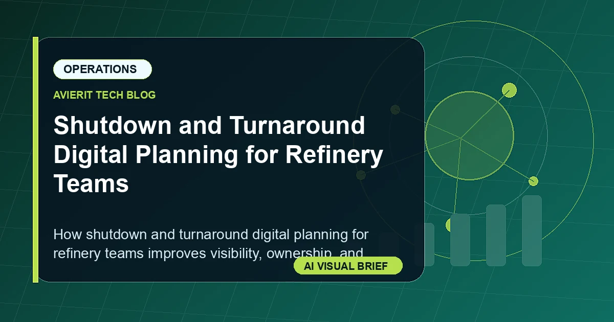 Shutdown and Turnaround Digital Planning for Refinery Teams visual summary