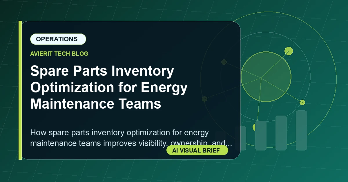 Spare Parts Inventory Optimization for Energy Maintenance Teams visual summary