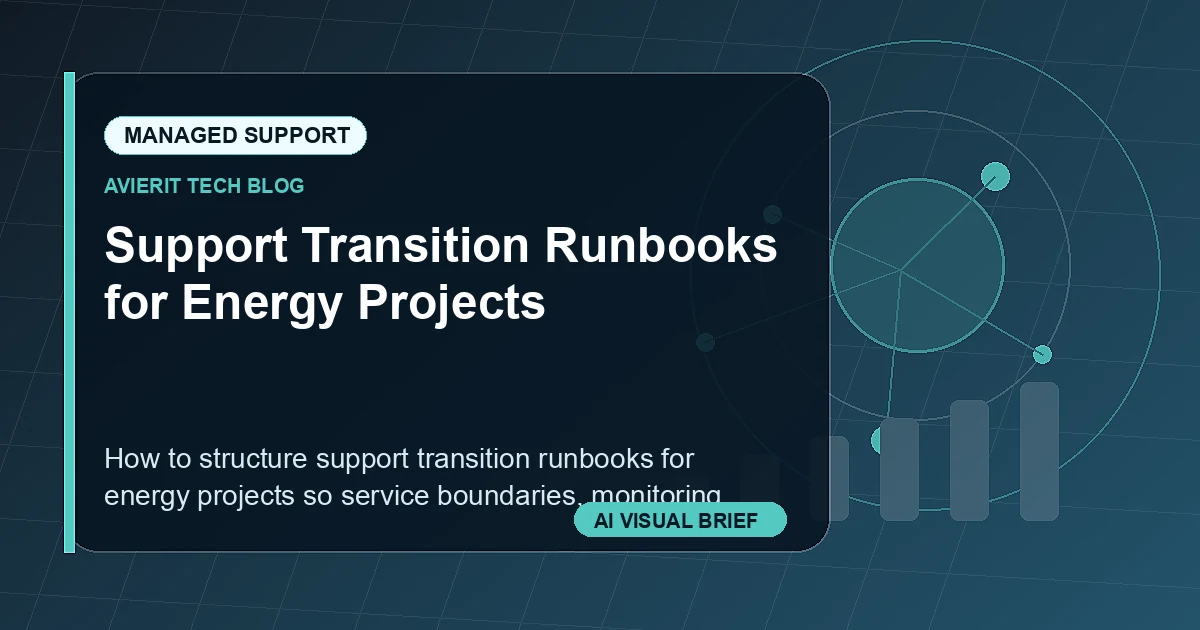 Support Transition Runbooks for Energy Projects visual summary