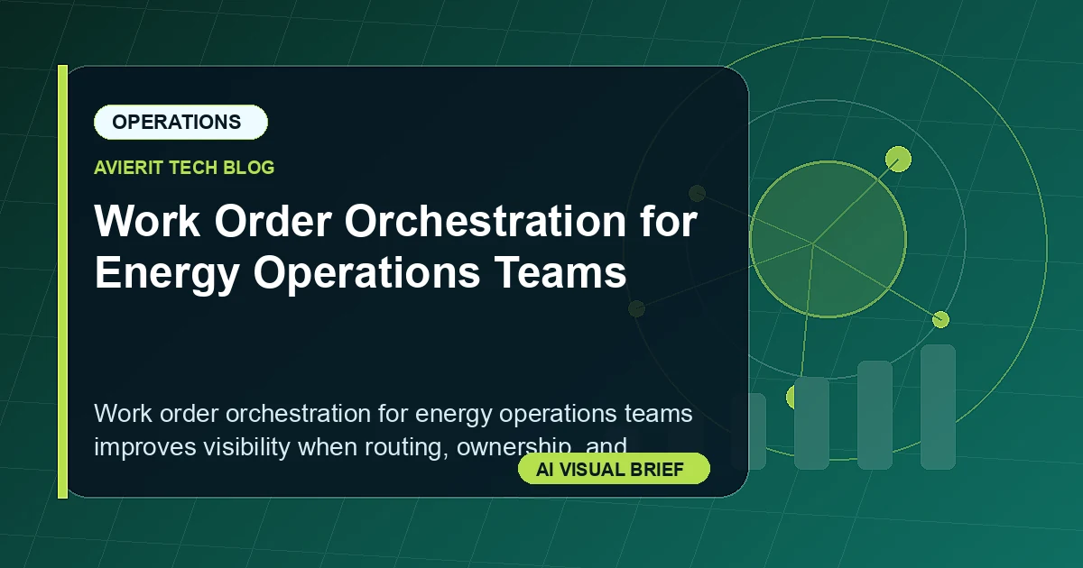 Work Order Orchestration for Energy Operations Teams visual summary