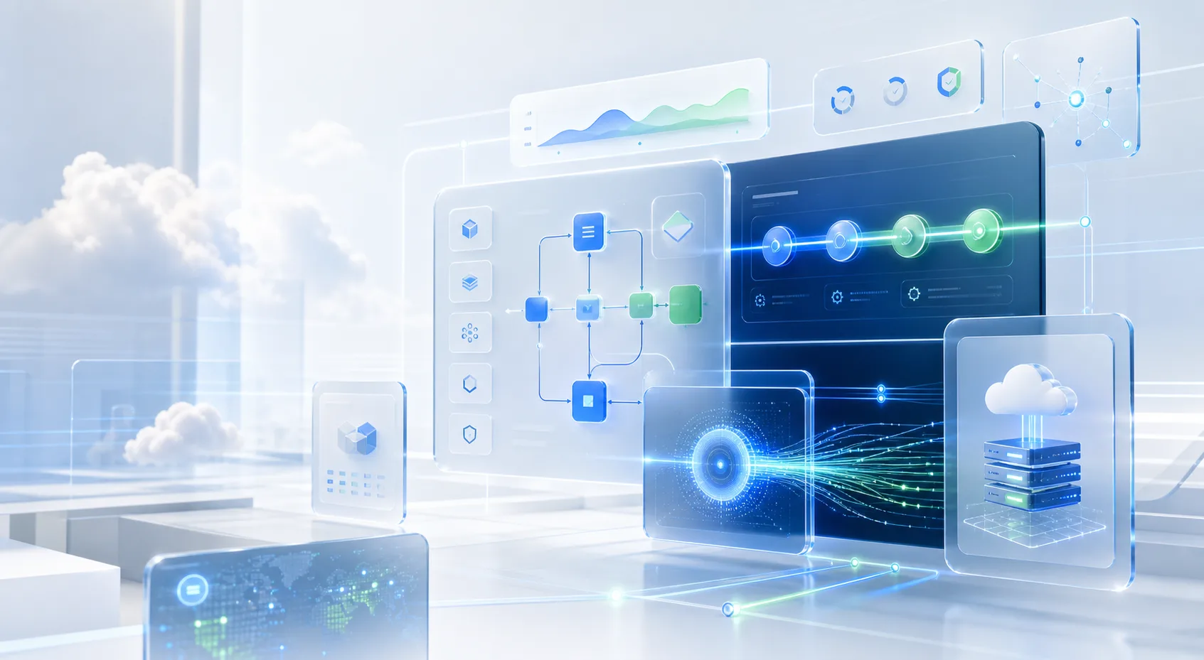 AI automation and enterprise operations command center dashboard