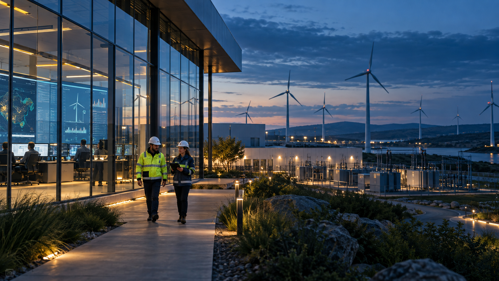 Renewable power operations center connecting field engineering with digital grid technology